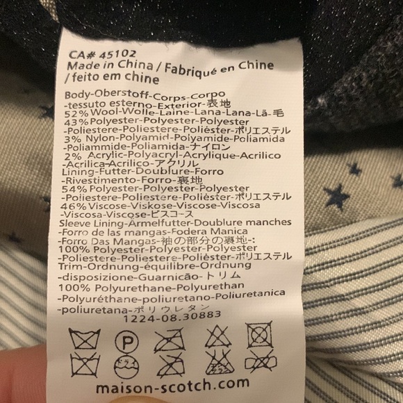 Maison Scotch Plaid Check Wool Equestrian Blazer - Picture 12 of 12